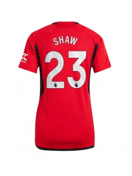 Manchester United Luke Shaw #23 Replika Hemmakläder Dam 2023-24 Kortärmad